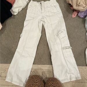 White Cargo Pants